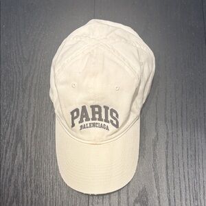 Balenciaga white Paris Logo Cap
